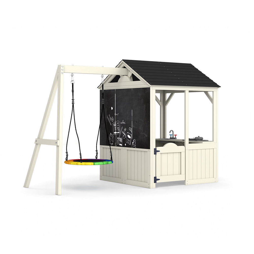 Kids Outdoor Furniture Set - เฟอร์นิเจอร์สำหรับสวน บ้านเด็กเล่น สนามเด็กเล่น ของเล่นบทบาทสมมติ โต๊ะปิกนิกกลางแจ้ง ชุดชิงช้า