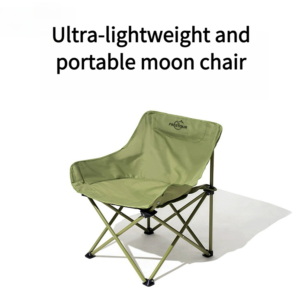 Kids Outdoor Folding Chair - เก้าอี้พับแบบพกพาสำหรับตั้งแคมป์ มีพนักพิง เหมาะสำหรับตกปลา ปิกนิก เดินทาง ใช้ได้ทั้งเด็กและผู้ใหญ่