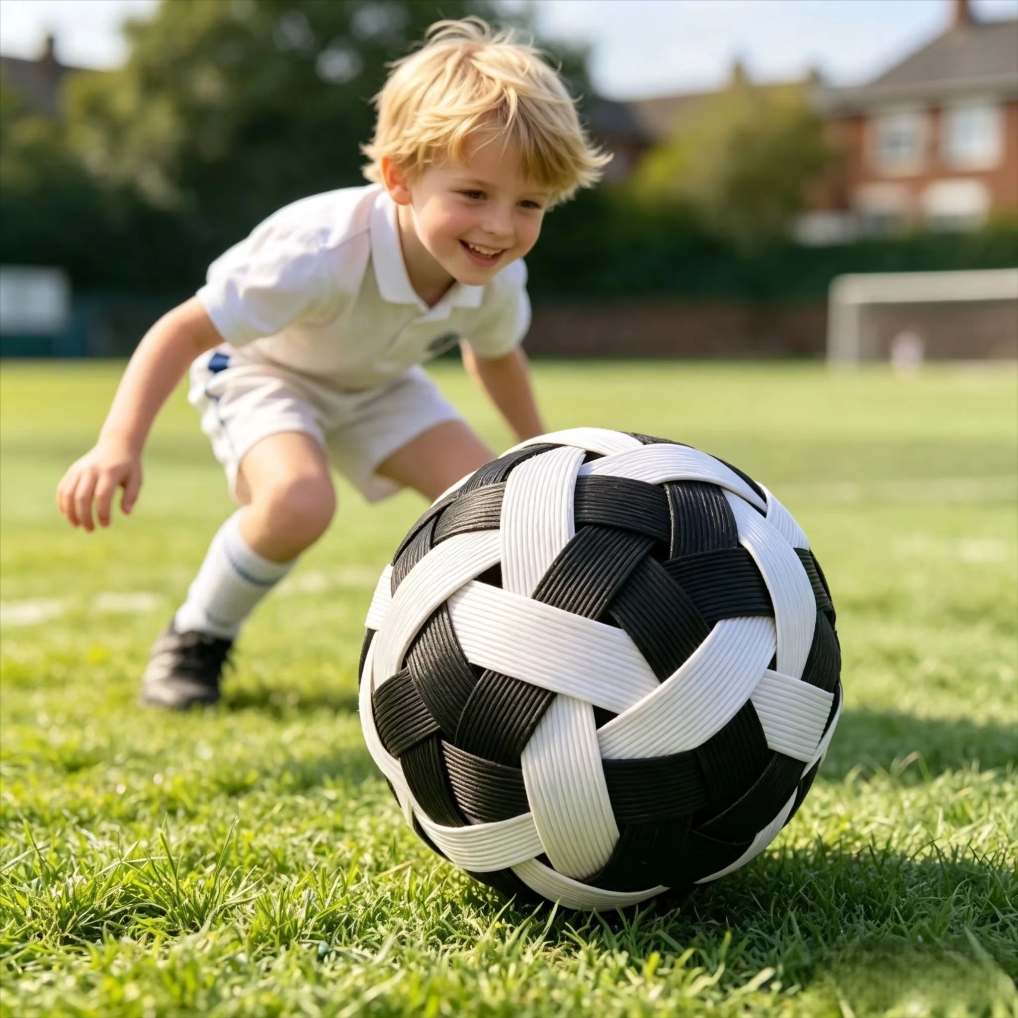 Kids Outdoor Play - ลูกหวายเซパタคRAW สำหรับเด็ก ทำด้วยมือ ของเล่นกีฬากลางแจ้ง วอลเลย์บอลเตะ ของเล่นฝึกซ้อม