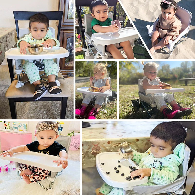 Kids Outdoor Folding Chair - เก้าอี้เสริมสำหรับเด็กแบบพกพา พับได้ ใช้สำหรับทานอาหาร ท่องเที่ยว ใช้ได้ทั้งในบ้านและนอกบ้าน เช่น