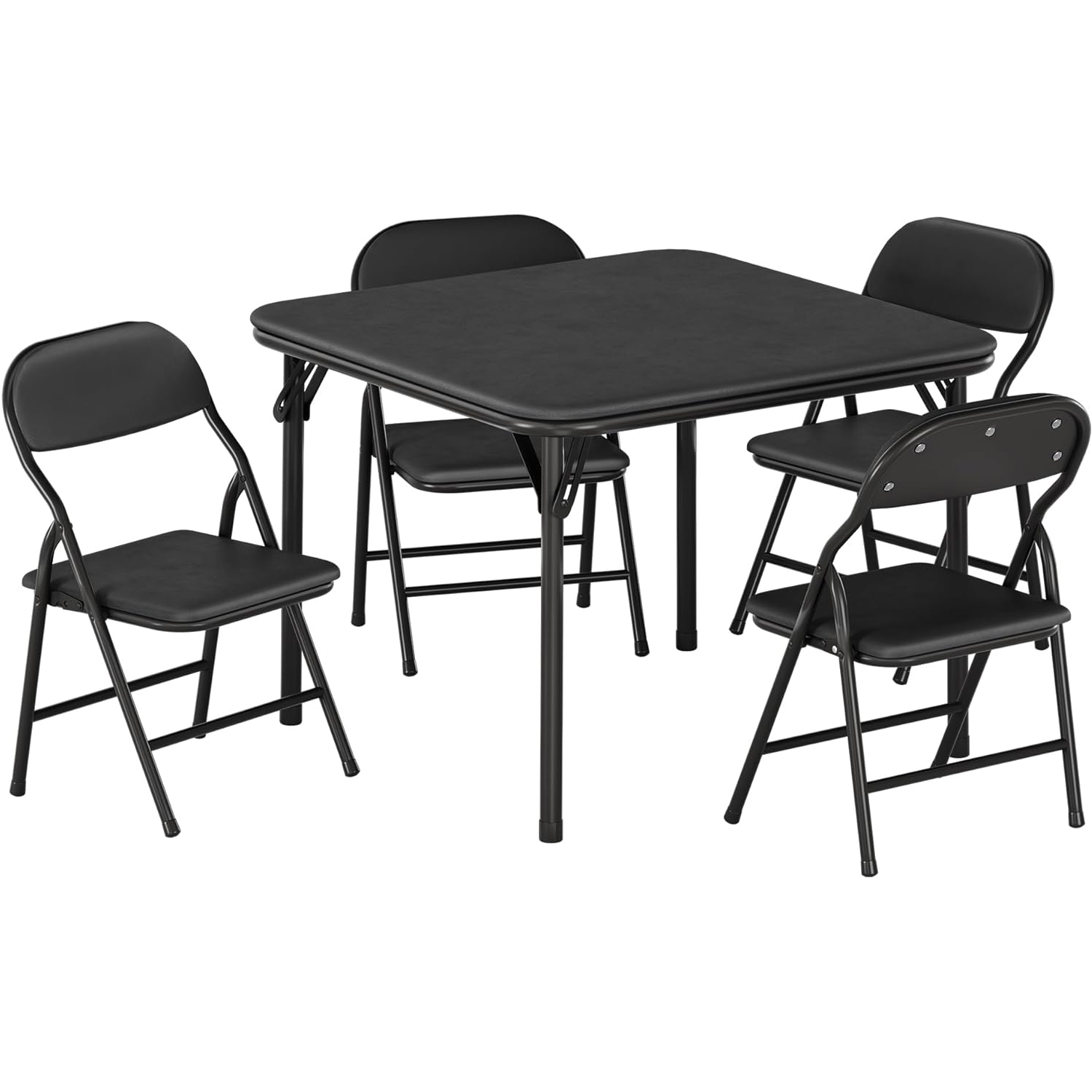 Kids Outdoor Chair And Table - ชุดโต๊ะและเก้าอี้พับได้สำหรับเด็ก 5 ชิ้น, โต๊ะทรงสี่เหลี่ยม | ชุดโต๊ะและเก้าอี้กิจกรรมสำหรับเด็กแบบพับได้,