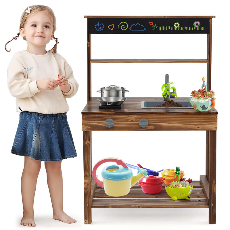 ครัวโคลนกลางแจ้งสำหรับเด็กพร้อ - Kids Outdoor Sink บทวิจารณ์และราคา