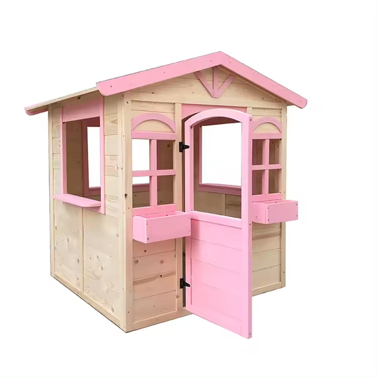 บ้านเด็กเล่นกลางแจ้งยอดนิยม ทำ - Kids Outdoor Wooden Playhouse บทวิจารณ์และราคา