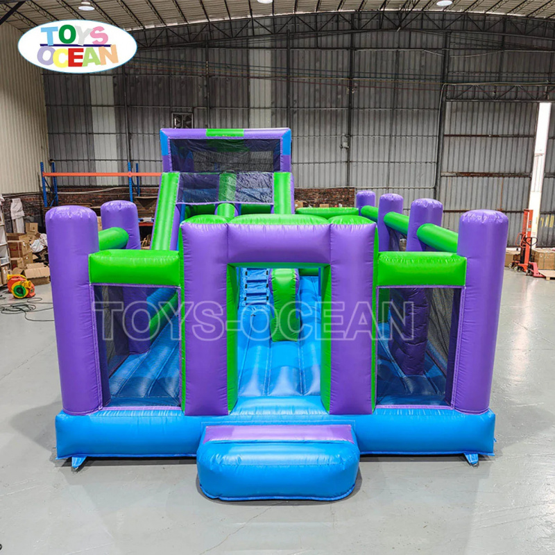 สนามเด็กเล่นเป่าลมขนาดใหญ่กลาง - Kids Outdoor Obstacle Course บทวิจารณ์และราคา