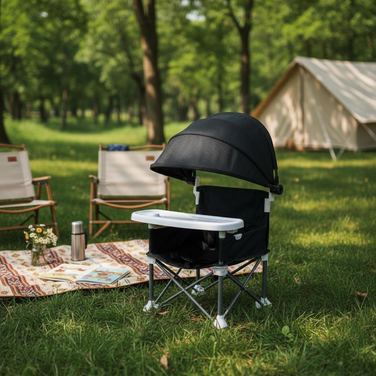 เก้าอี้พับสำหรับเด็กพร้อมหลังค - Kids Outdoor Folding Chair บทวิจารณ์และราคา