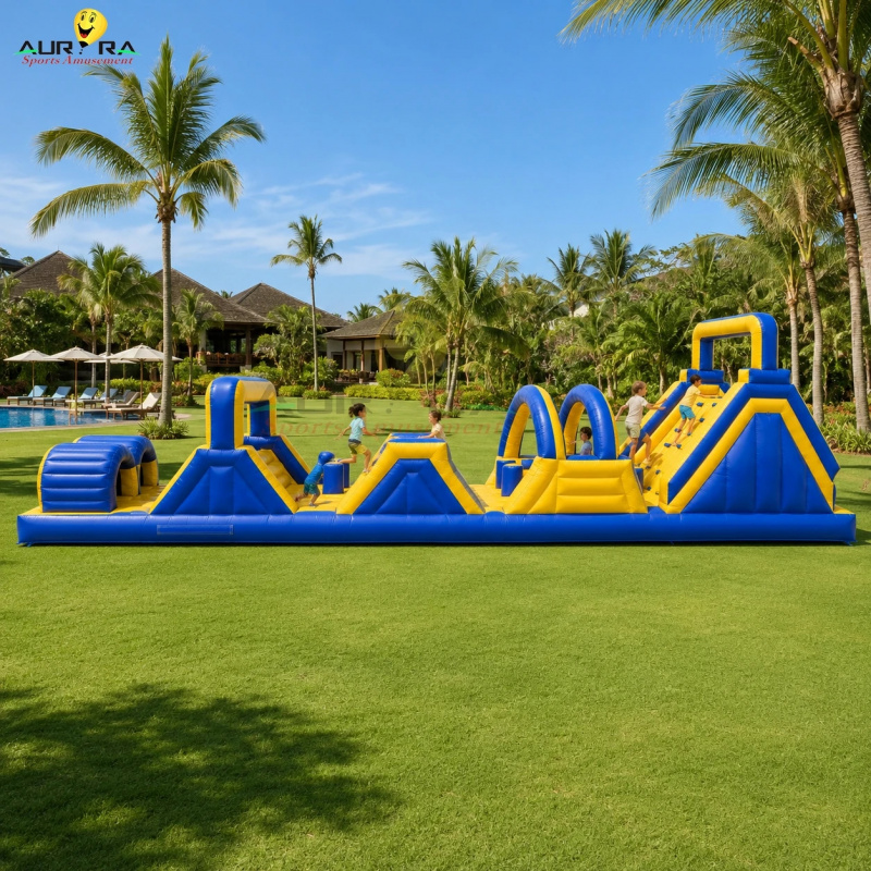 เครื่องเล่นเป่าลมแบบใหม่ สนามก - Kids Outdoor Obstacle Course บทวิจารณ์และราคา