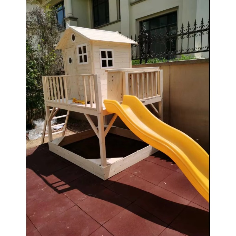 บ้านไม้เล่นกลางแจ้งสำหรับเด็กเ - Kids Outdoor Wooden Playhouse บทวิจารณ์และราคา