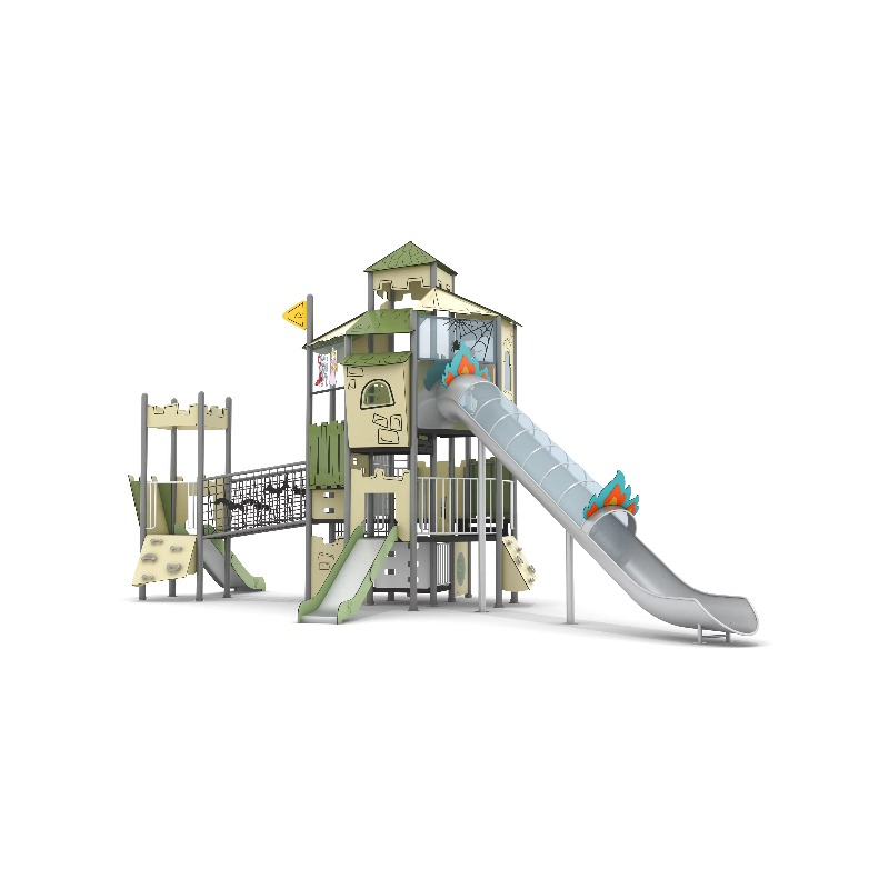 ชุดสนามเด็กเล่นไม้กลางแจ้ง บ้า - Kids Outdoor Wooden Playhouse บทวิจารณ์และราคา