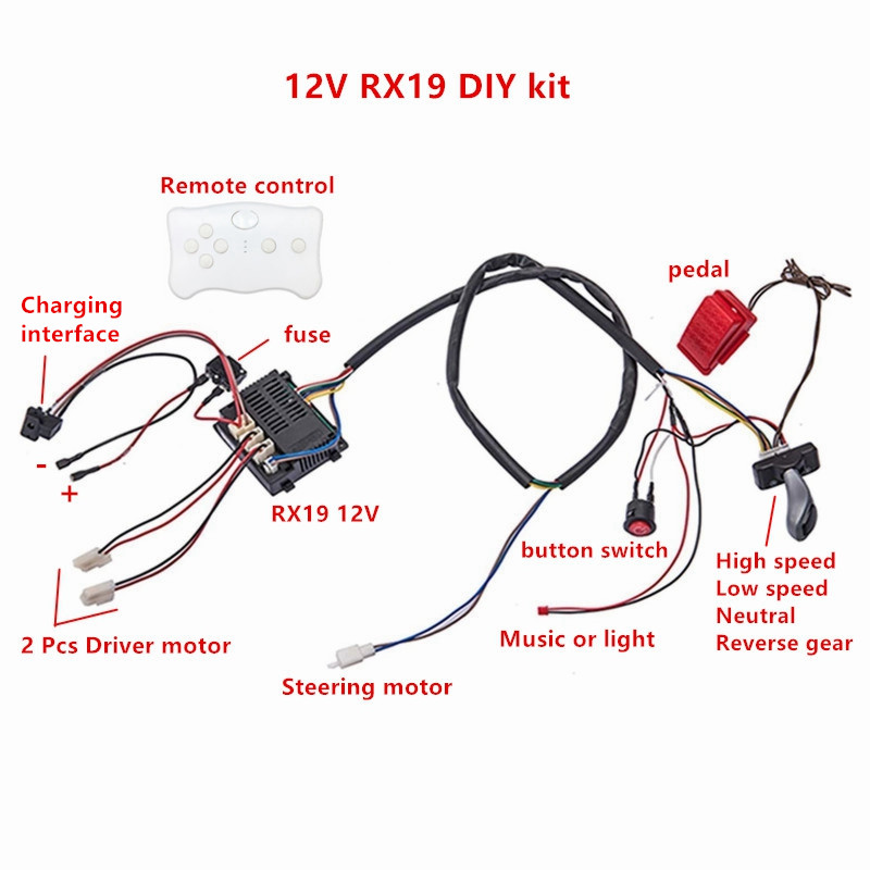 เด็กไฟฟ้ารถ DIY ดัดแปลงสายไฟแล - Kids Outdoor Car บทวิจารณ์และราคา