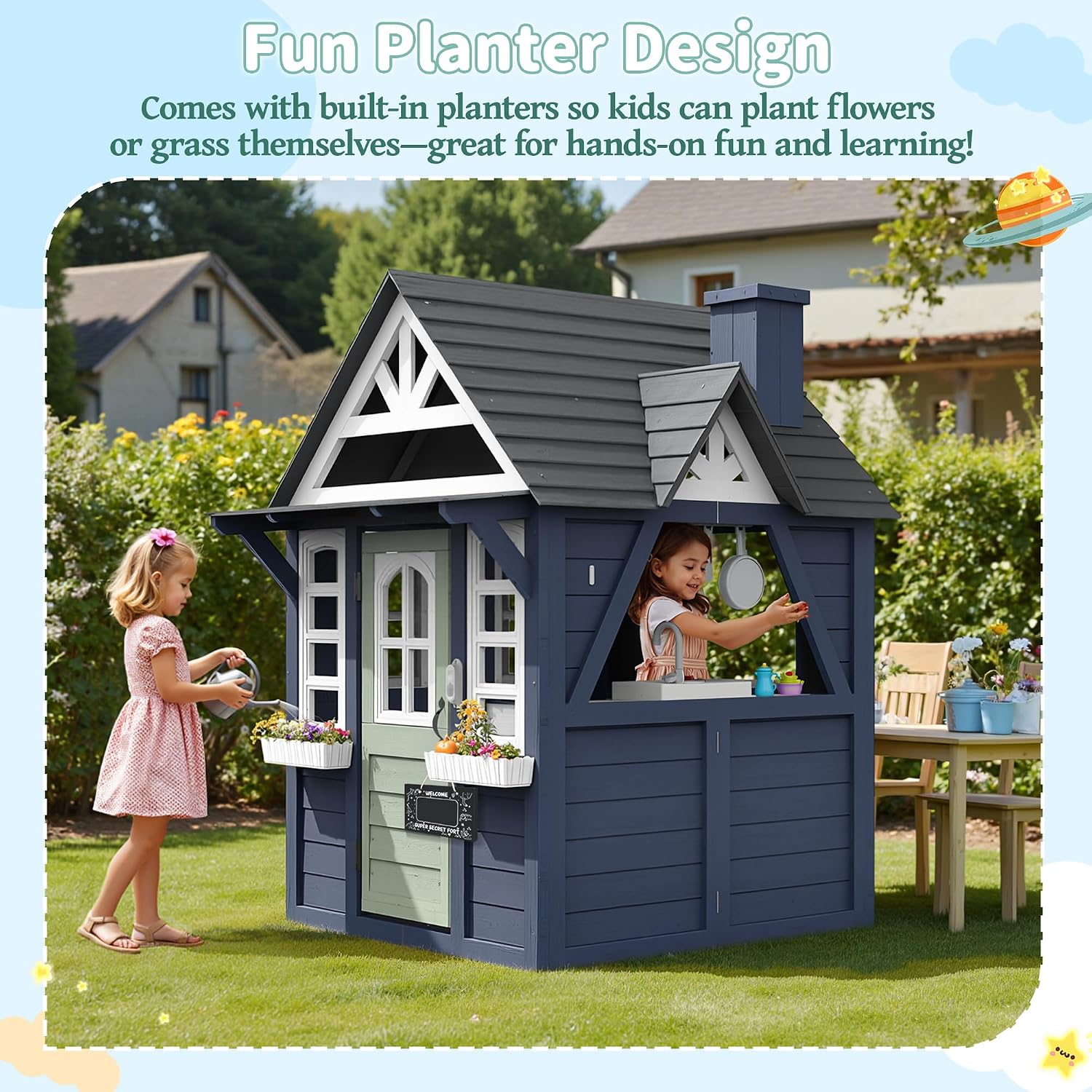 บ้านเด็กเล่นกลางแจ้ง ทำจากไม้เ - Kids Outdoor Sink บทวิจารณ์และราคา
