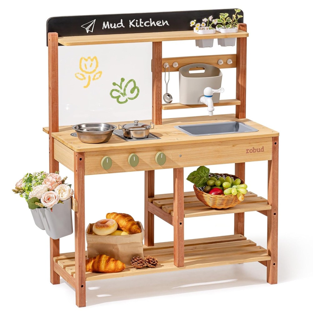 ชุดครัวไม้สำหรับเด็กเล่นกลางแจ - Kids Outdoor Sink บทวิจารณ์และราคา