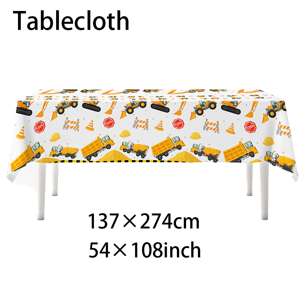 ผ้าปูโต๊ะลายรถก่อสร้าง ของตกแต - Kids Outdoor Excavator บทวิจารณ์และราคา