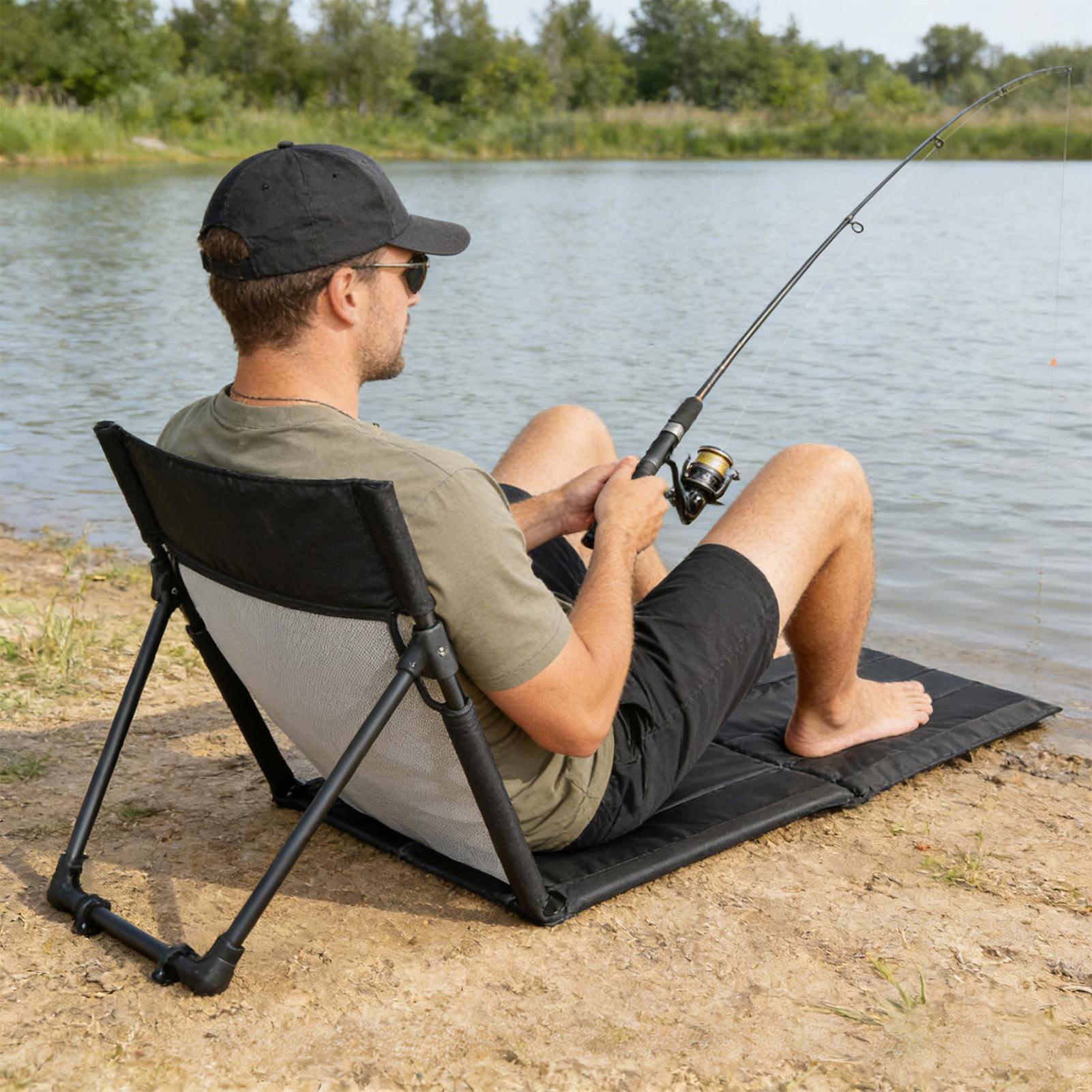 เก้าอี้ชายหาดแบบพับได้ เสื่อชา - Kids Outdoor Lounger Chair บทวิจารณ์และราคา