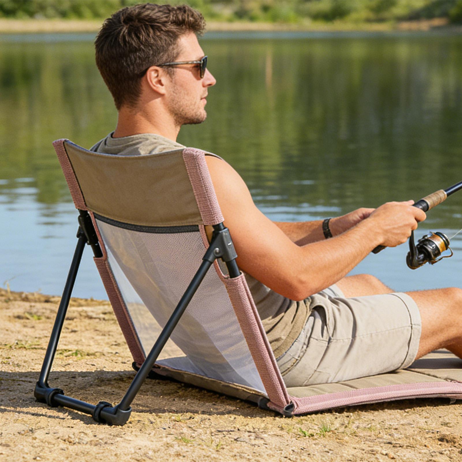 เก้าอี้ชายหาดแบบพับได้ เสื่อชา - Kids Outdoor Lounger Chair บทวิจารณ์และราคา