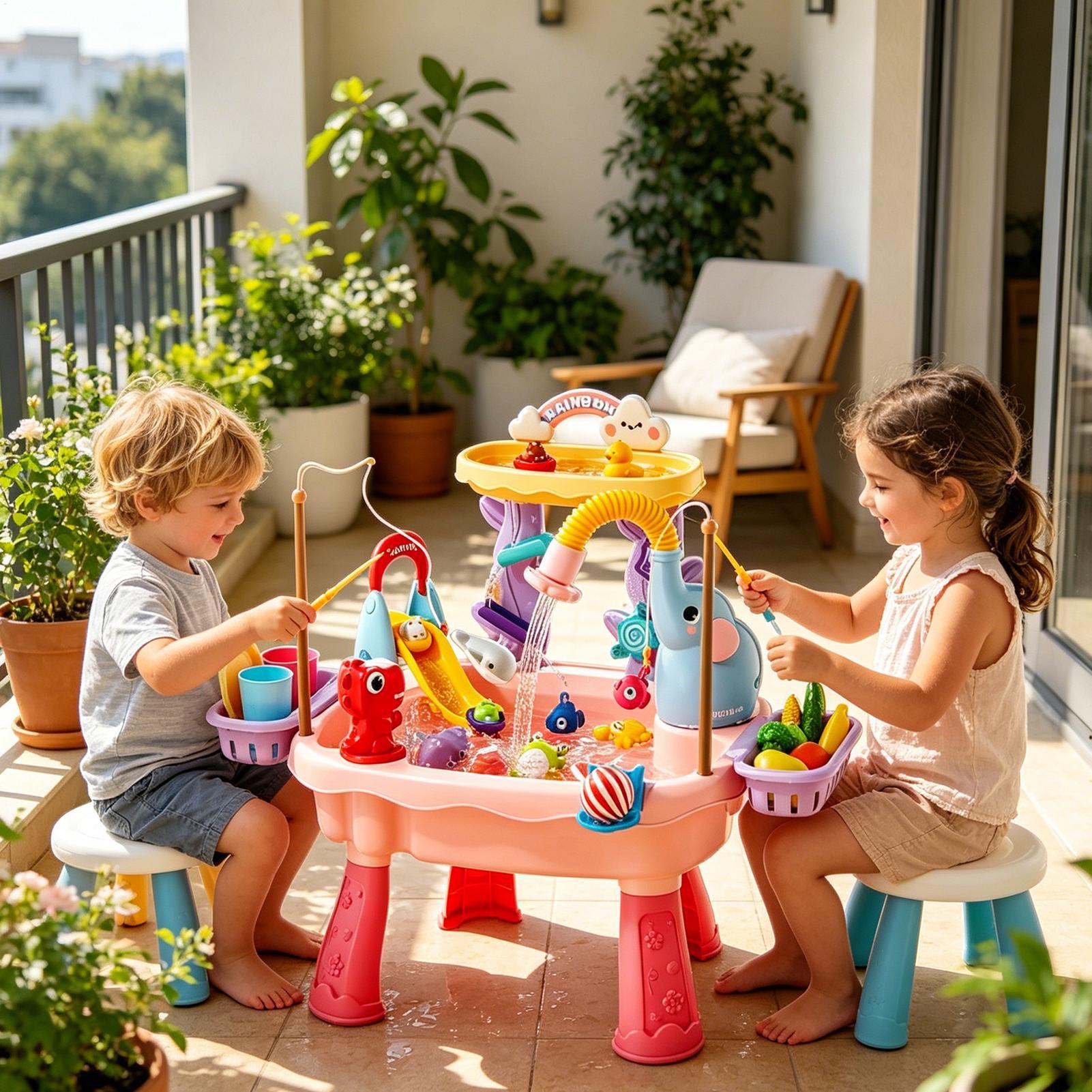 โต๊ะน้ำสำหรับเด็กเล็กแบบอัพเกร - Kids Outdoor Sink บทวิจารณ์และราคา