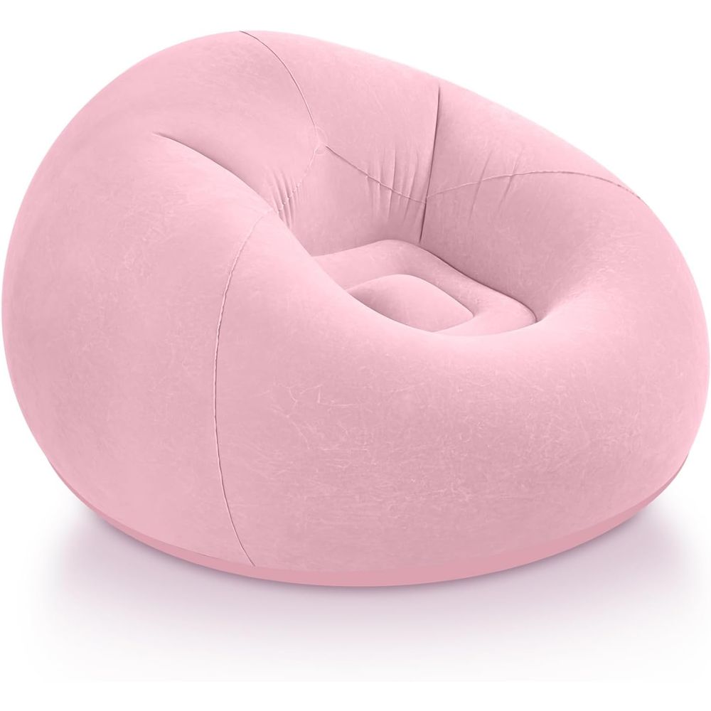 เก้าอี้บีนแบ็กเป่าลม สีชมพู |  - Kids Outdoor Lounger Chair บทวิจารณ์และราคา