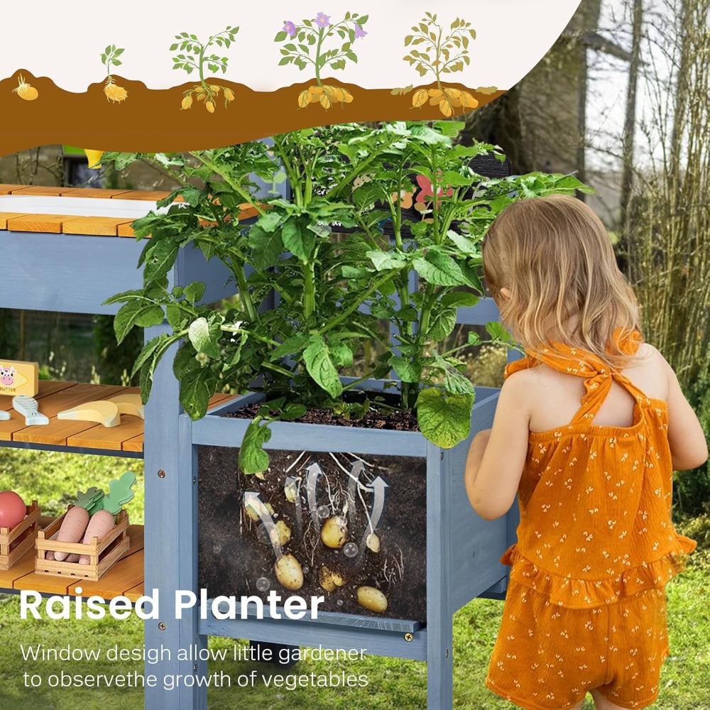 ชุดครัวโคลนสำหรับเด็กเล่นกลางแ - Kids Outdoor Sink บทวิจารณ์และราคา