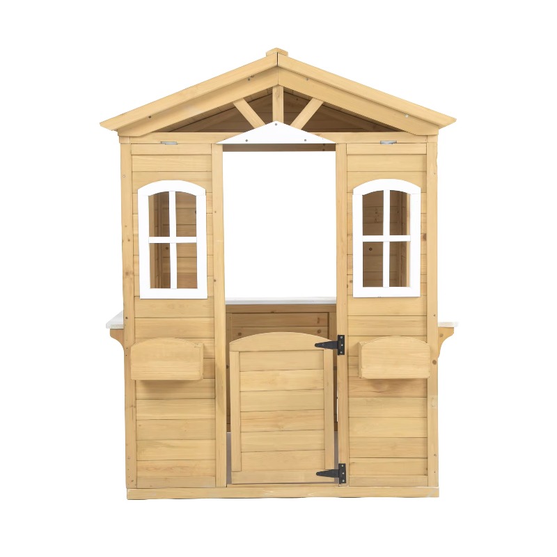 บ้านไม้สไตล์โมเดิร์นคลาสสิกสำห - Kids Outdoor Wooden Playhouse บทวิจารณ์และราคา