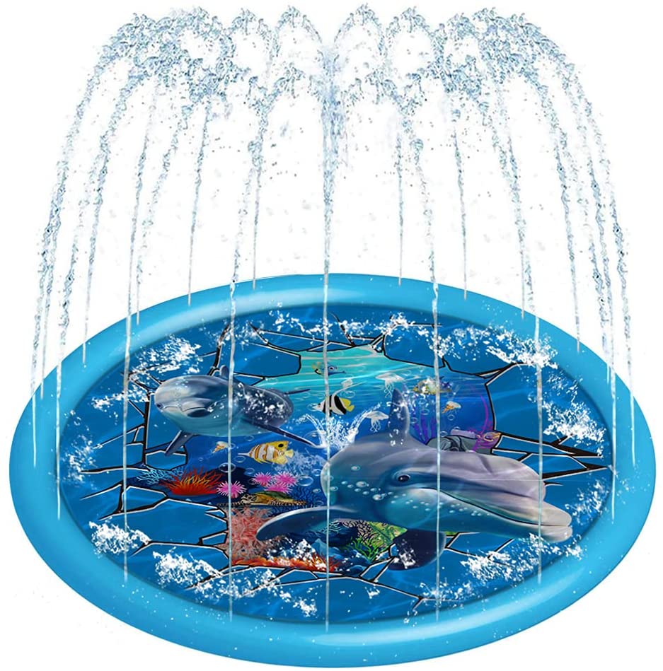 แผ่นรองน้ำพุพองลมสำหรับเด็ก เส - Kids Outdoor Water Sprinkler บทวิจารณ์และราคา