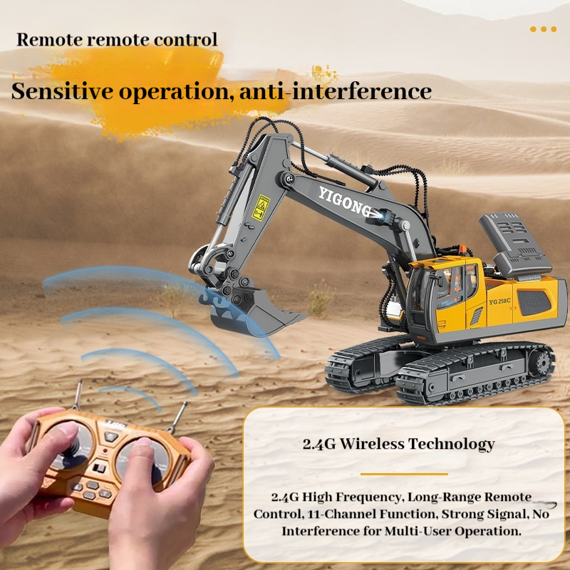 YIGONG รถวิศวกรรมควบคุมระยะไกล - Kids Outdoor Excavator บทวิจารณ์และราคา