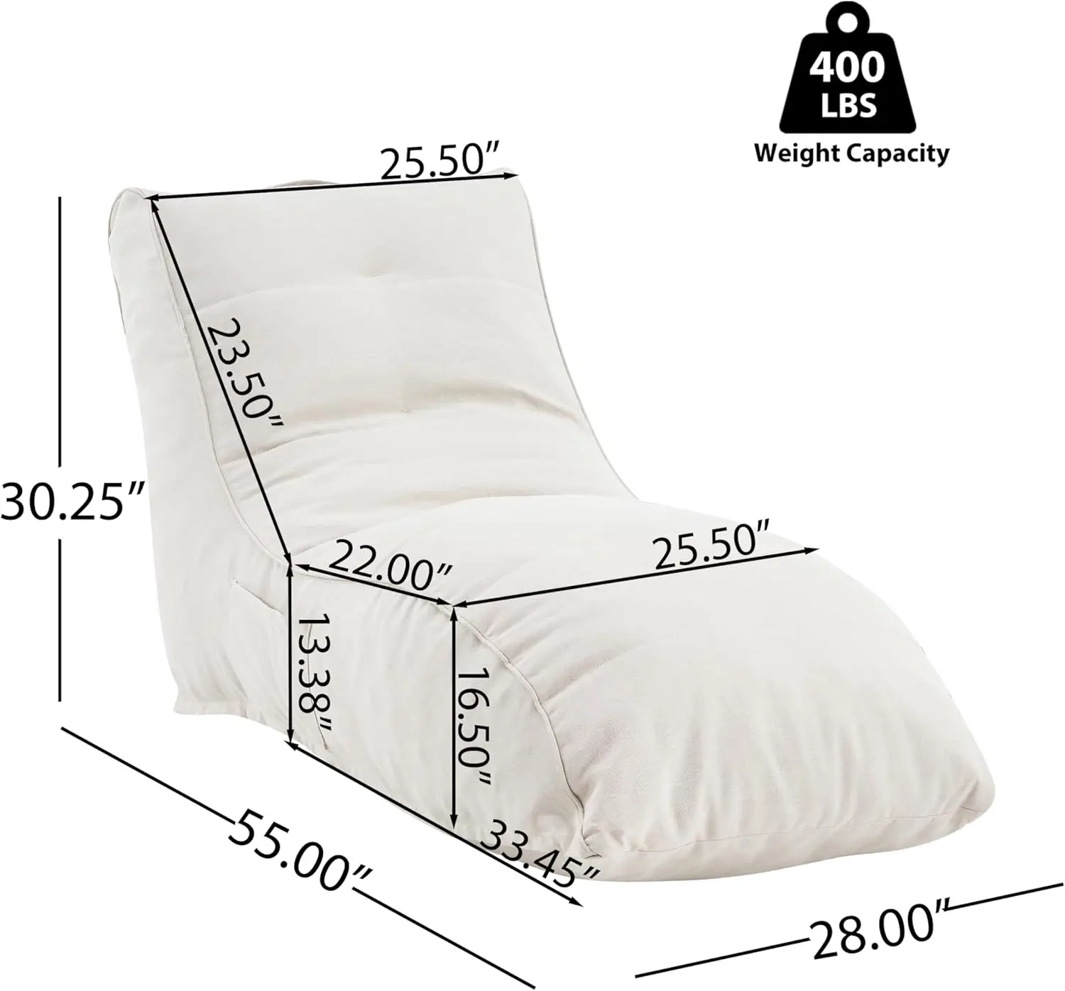 เก้าอี้บีนแบ็กกลางแจ้ง Ethel,  - Kids Outdoor Lounger Chair บทวิจารณ์และราคา