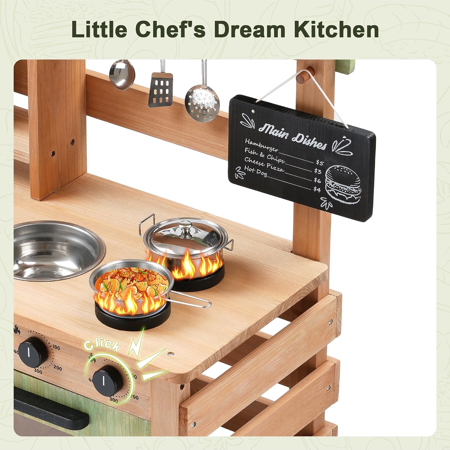 OLLIKIVI ชุดครัวกลางแจ้งสำหรับ - Kids Outdoor Sink บทวิจารณ์และราคา