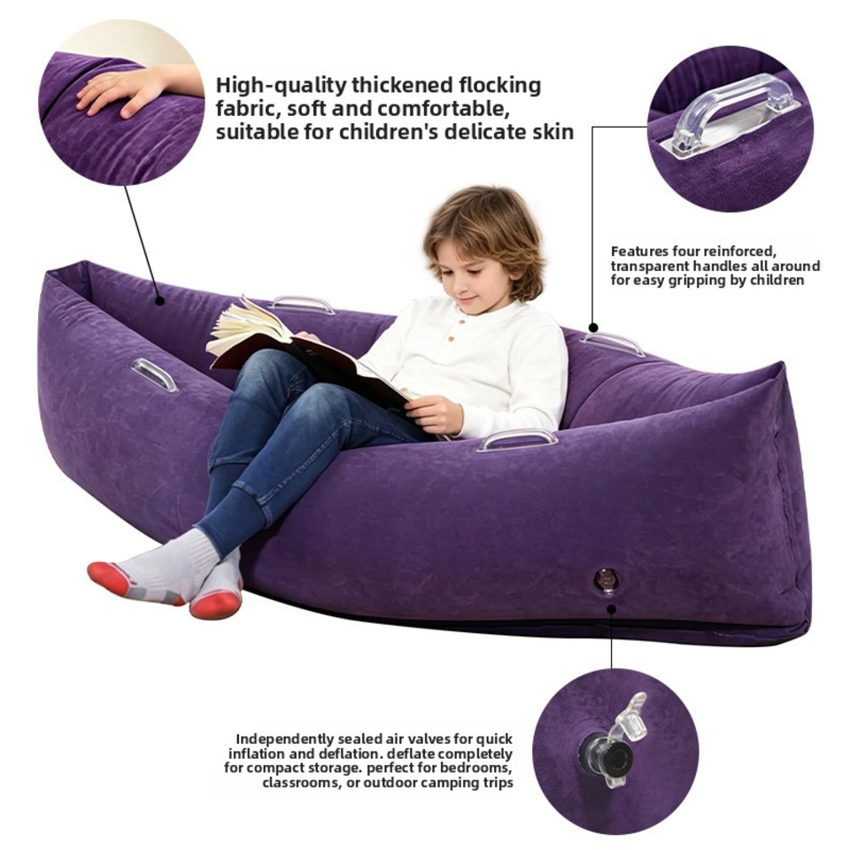 เตียงเด็กพกพาในร่มแบบเป่าลม Pe - Kids Outdoor Lounger Chair บทวิจารณ์และราคา