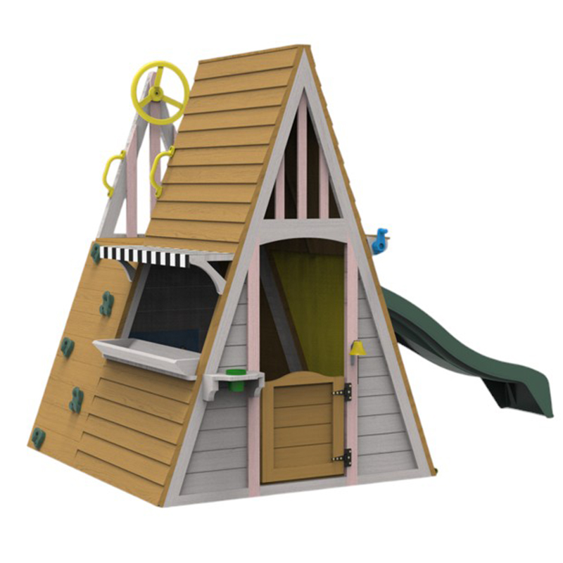 เครื่องเล่นสนามเด็กเล่นกลางแจ้ - Kids Outdoor Wooden Playhouse บทวิจารณ์และราคา