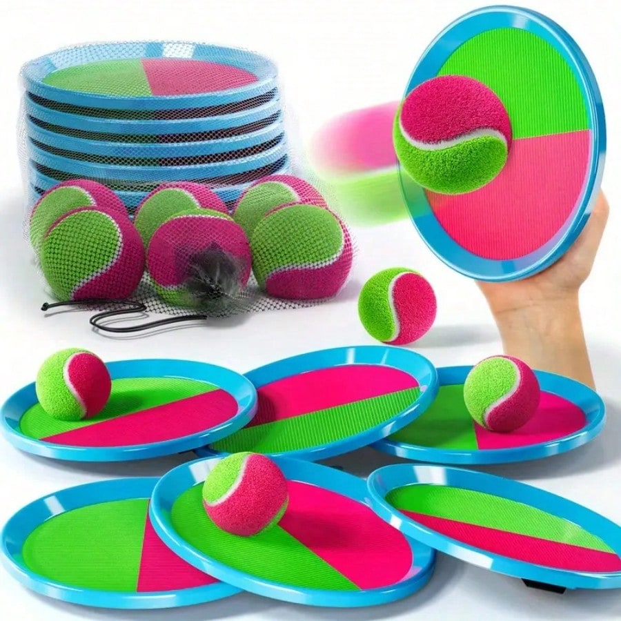 ชุดเกมโยนจับลูกบอลเหนียว 2 ไม้ - Kids Outdoor Easter Toys บทวิจารณ์และราคา