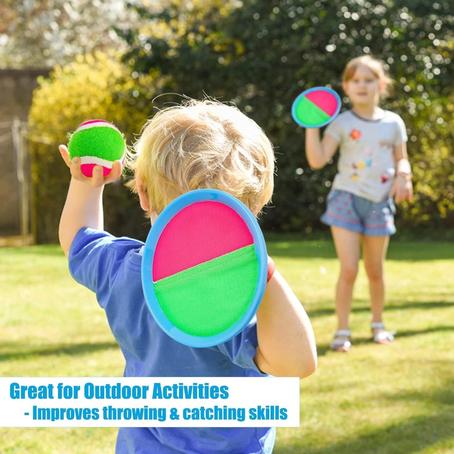 ชุดเกมโยนจับลูกบอลเหนียว 2 ไม้ - Kids Outdoor Easter Toys บทวิจารณ์และราคา