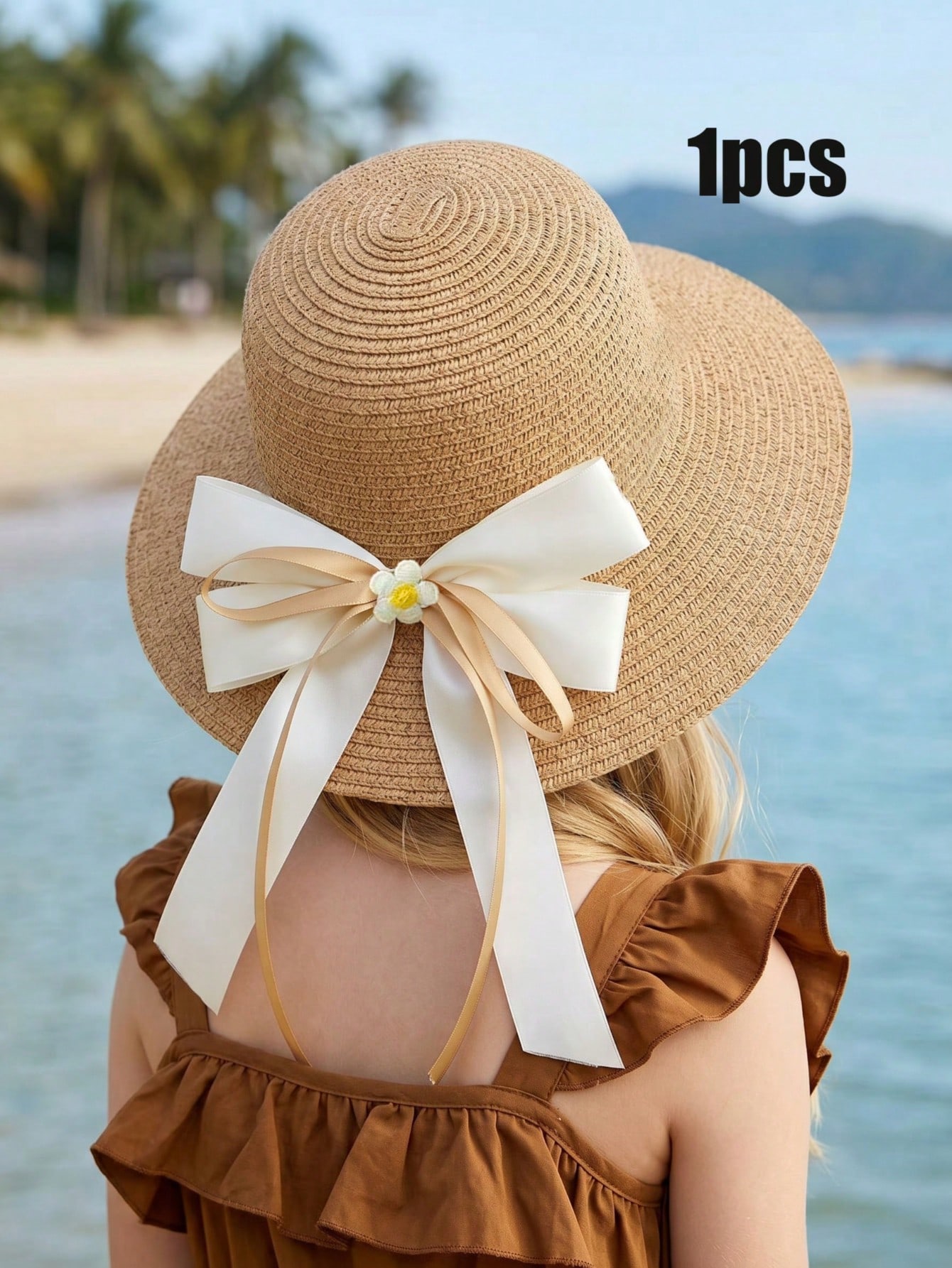 หมวกฟางสานลายโบว์สีกาแฟสำหรับเ - Kids Outdoor Play บทวิจารณ์และราคา