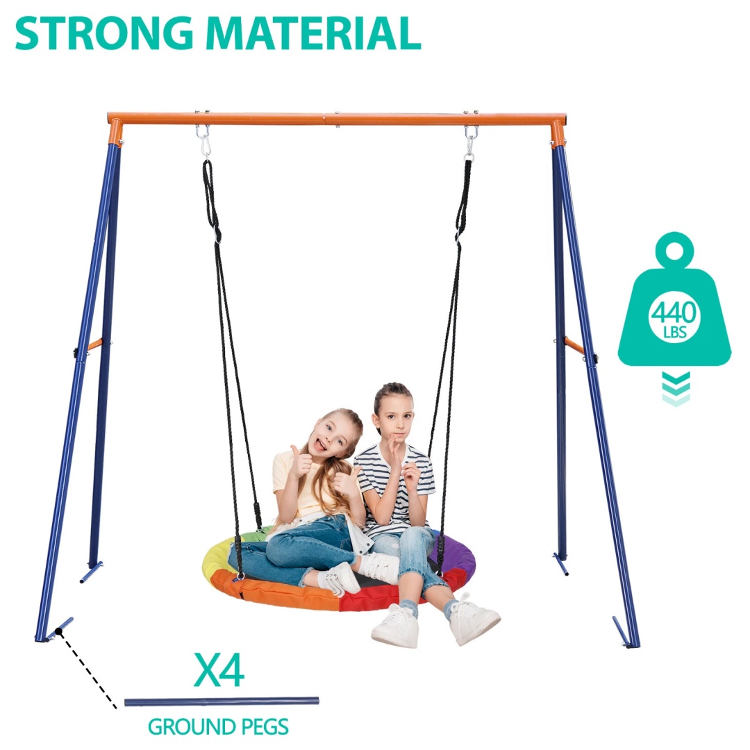 โครงชิงช้าแบบ A-Frame สำหรับเด - Kids Outdoor Furniture Set บทวิจารณ์และราคา